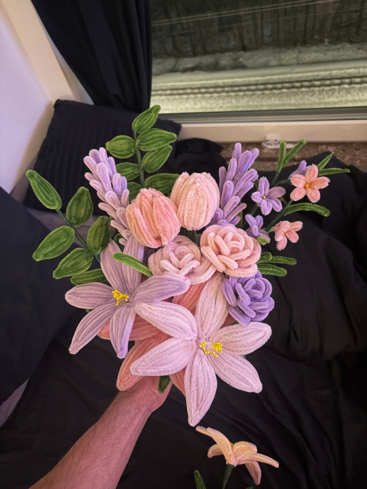 Pink and purple bouquet